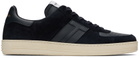 TOM FORD Navy Suede & Leather Radcliffe Sneakers