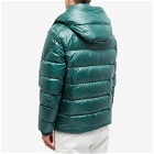 Moncler Men's Wollaston Hooded Down Jacket in Green
