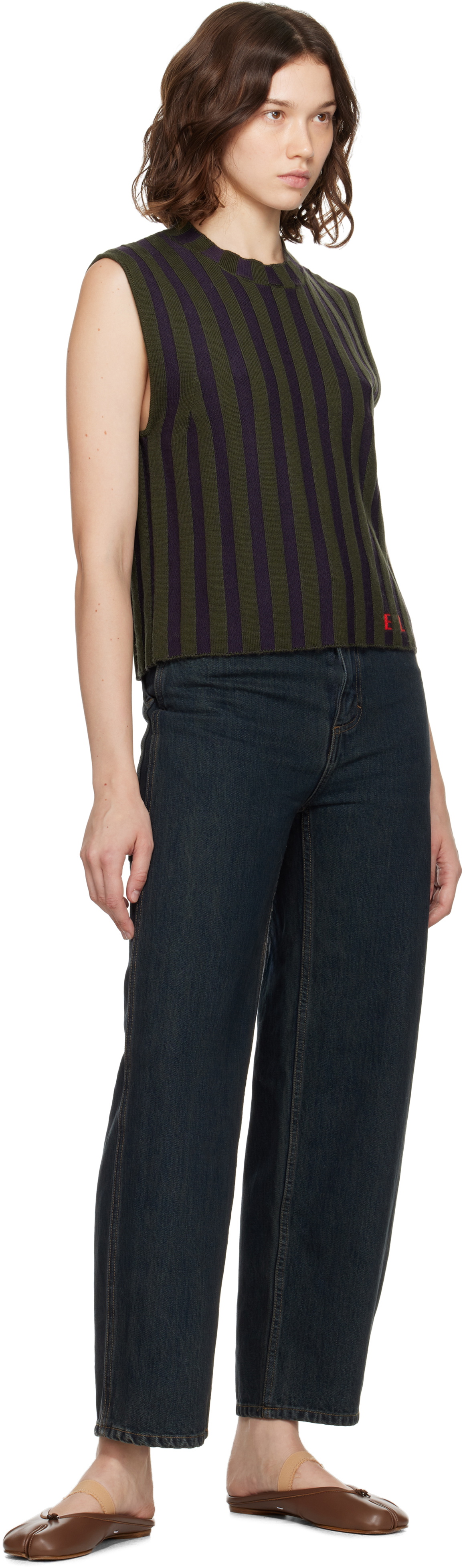 Eckhaus Latta Green & Purple Keyboard Tank Top