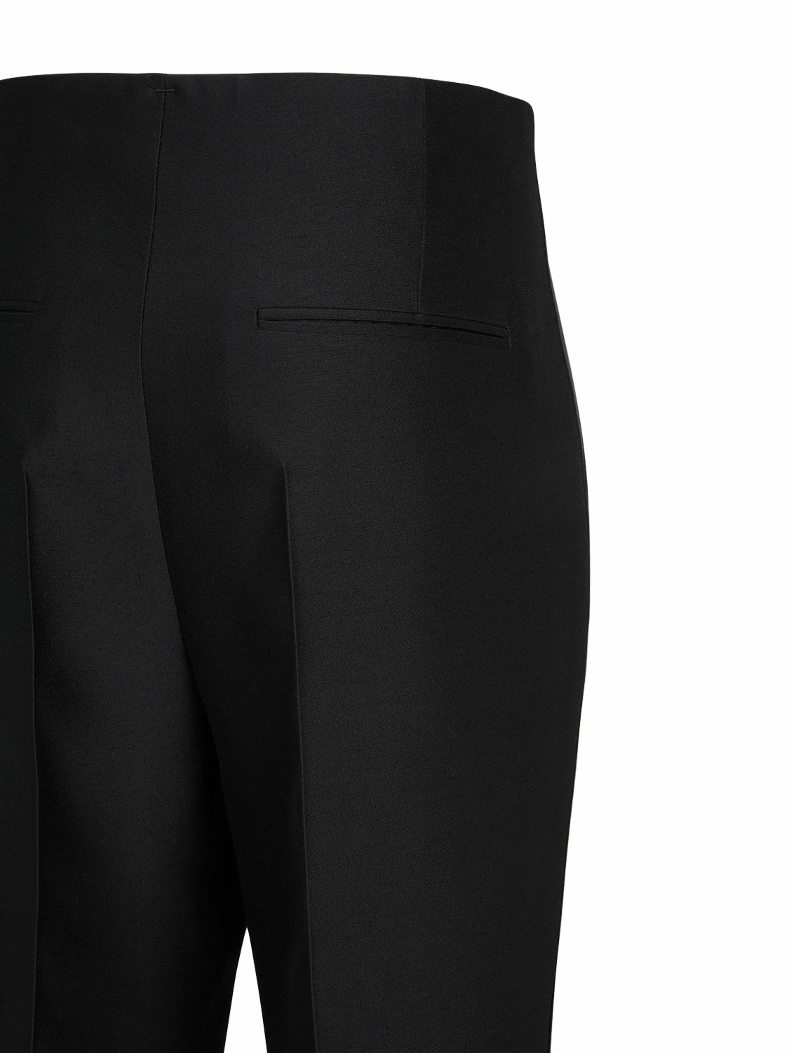 パンツ THE ROW HECTOR WOOL AND SILK TUXEDO PANTS THE ROW Hector Side-Stripe Straight-Leg Tuxedo Pants