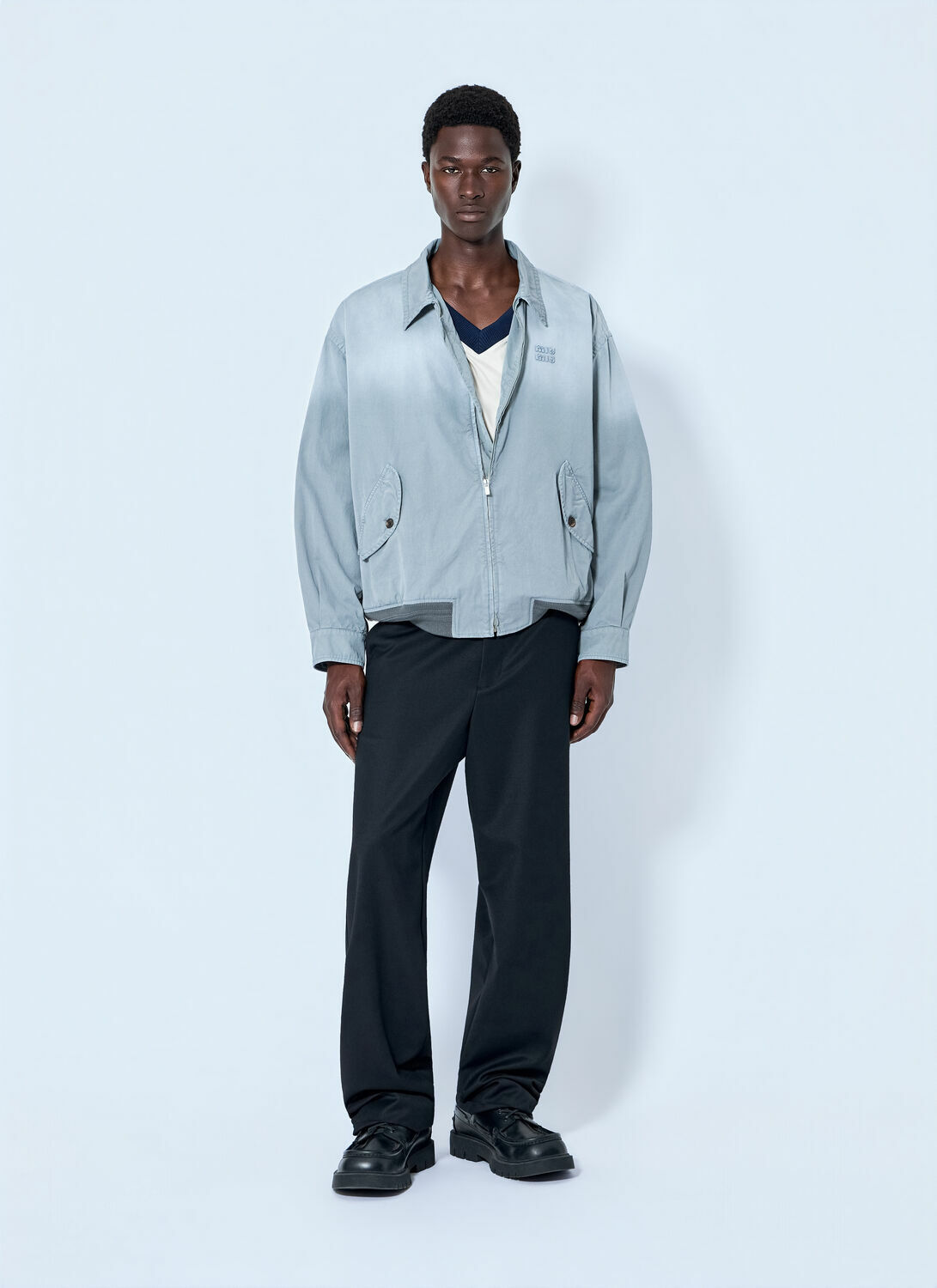 Miu Miu Old Twill Blouson Jacket