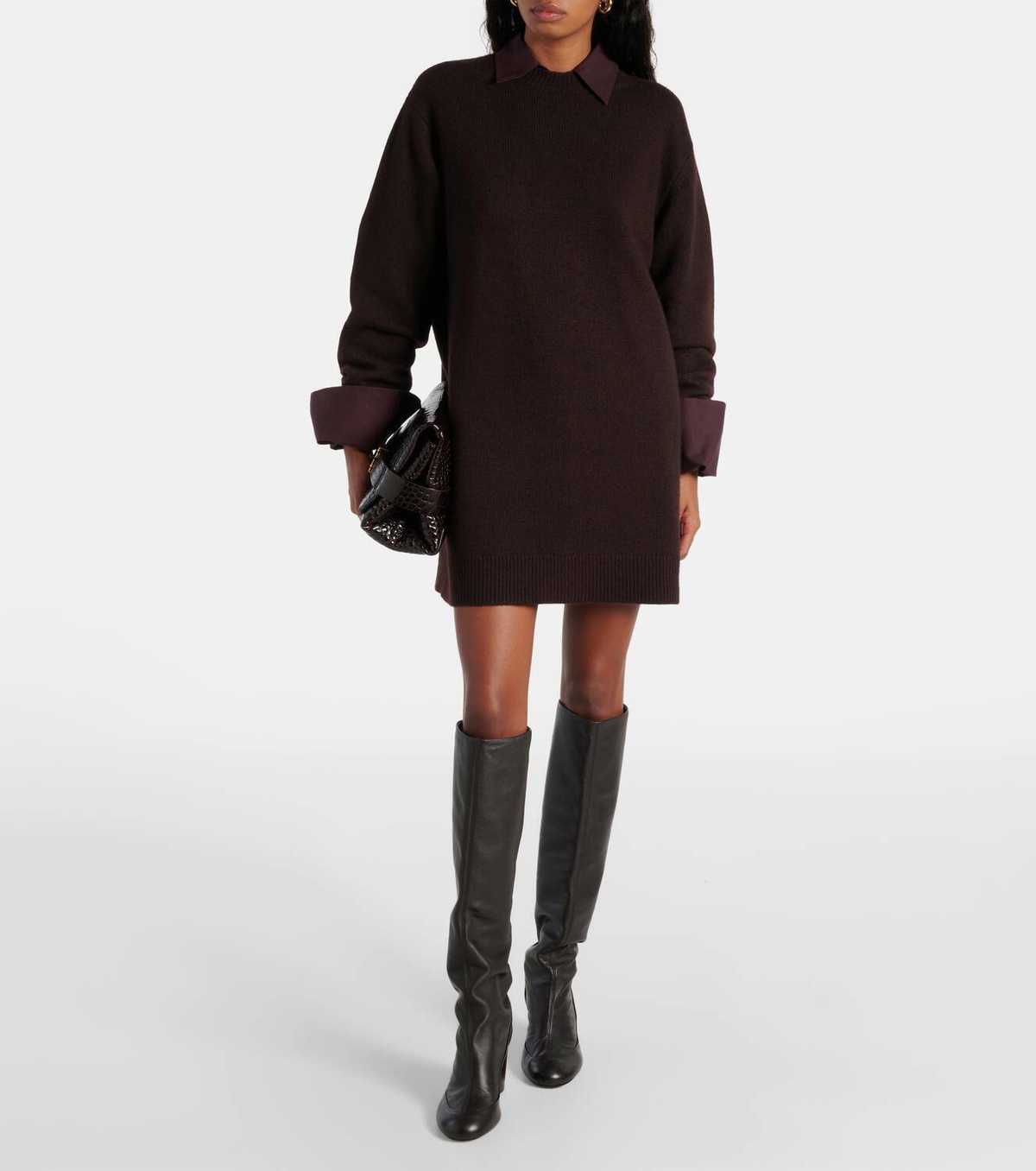 The Frankie Shop Maxime wool and cashmere-blend sweater dress