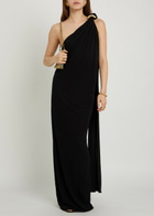 Delos Rania Embellished Crepe-jersey Maxi Dress Black
