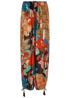 Etro Patterned Balloon-leg Silk Trousers Multicoloured