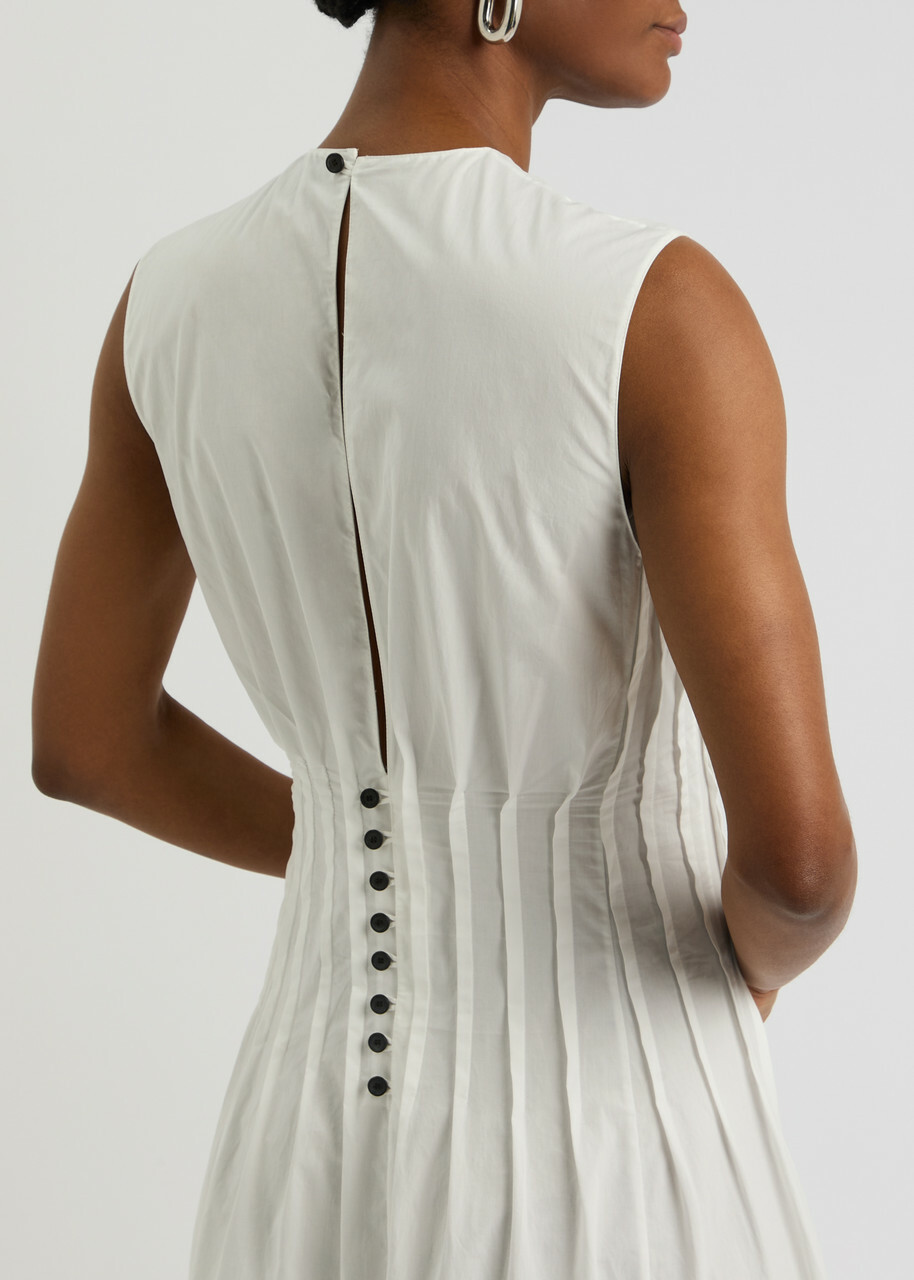 Khaite Wes Cotton Midi Dress White Khaite