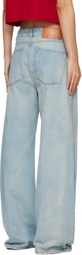MSGM Blue Wide-Leg Jeans