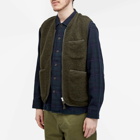 Universal Works Men's Wool Fleece Zip Gilet - END. Exclusive in Olive