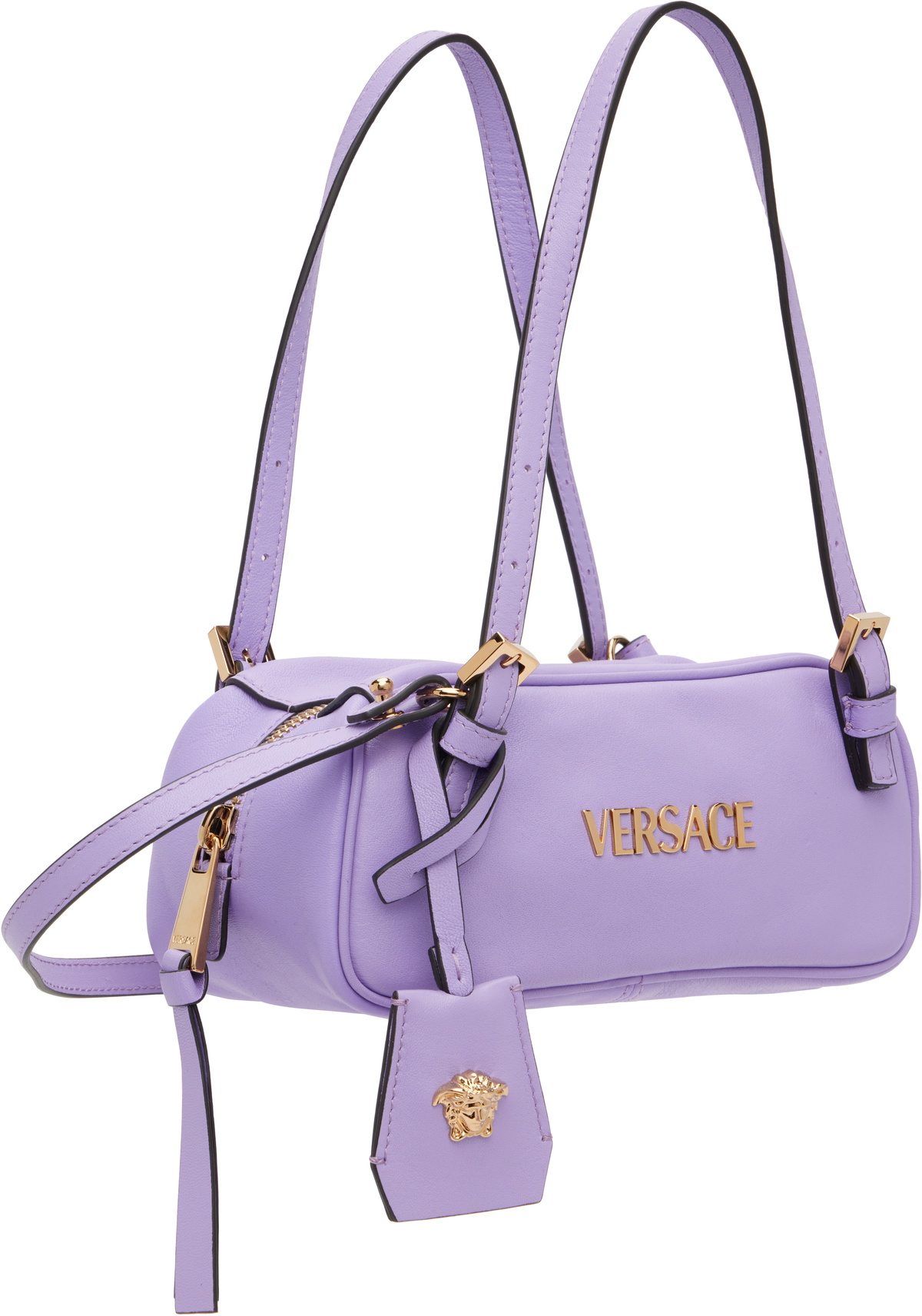 Versace Purple Versace Tag Bowling Mini Bag Versace