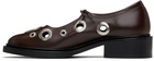 Nicole Saldaña Brown Fabiana Eyelet Loafers