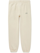 7 DAYS ACTIVE - Monday Logo-Print Organic Cotton-Jersey Sweatpants - Neutrals