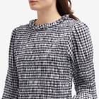 RIXO Women's Gardenia Top in French Check Navy