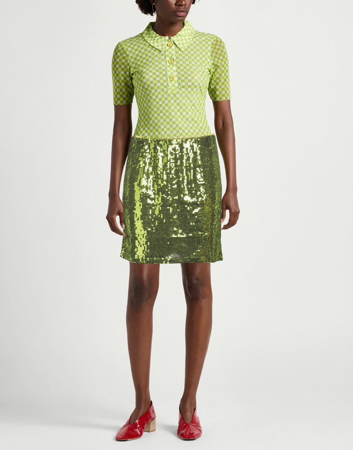 Gestuz Womens Mini skirt Lime in Green