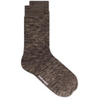 Norse Projects Men's Bjarki Blend Sock in Rust Brown