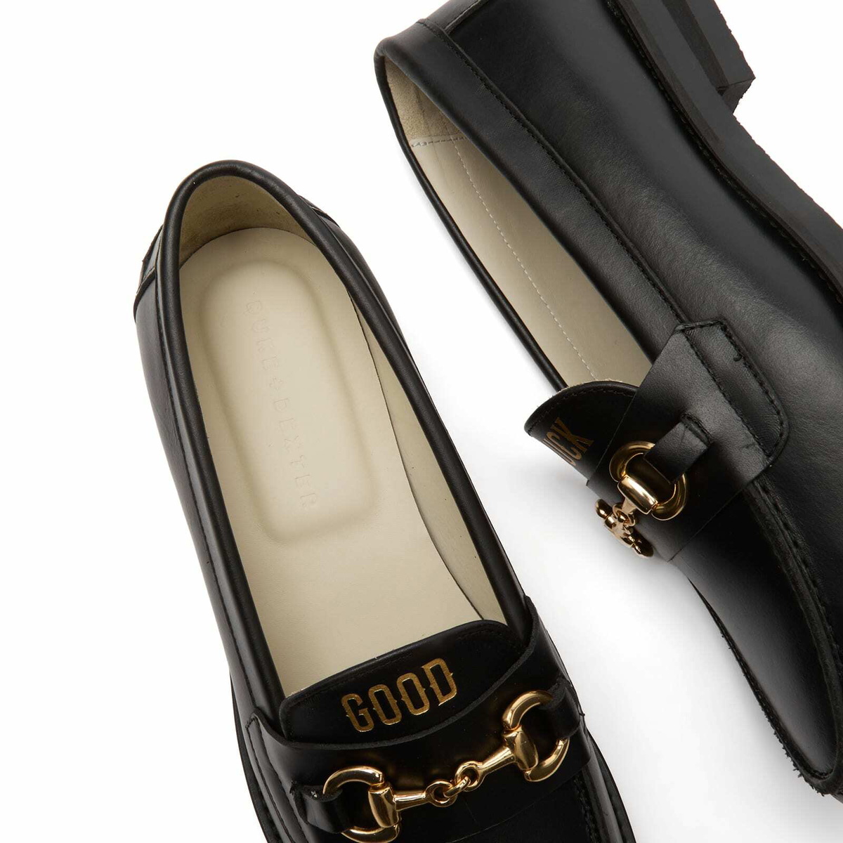 Duke + Dexter Women's Wilde Good Luck Bit Loafer in Black