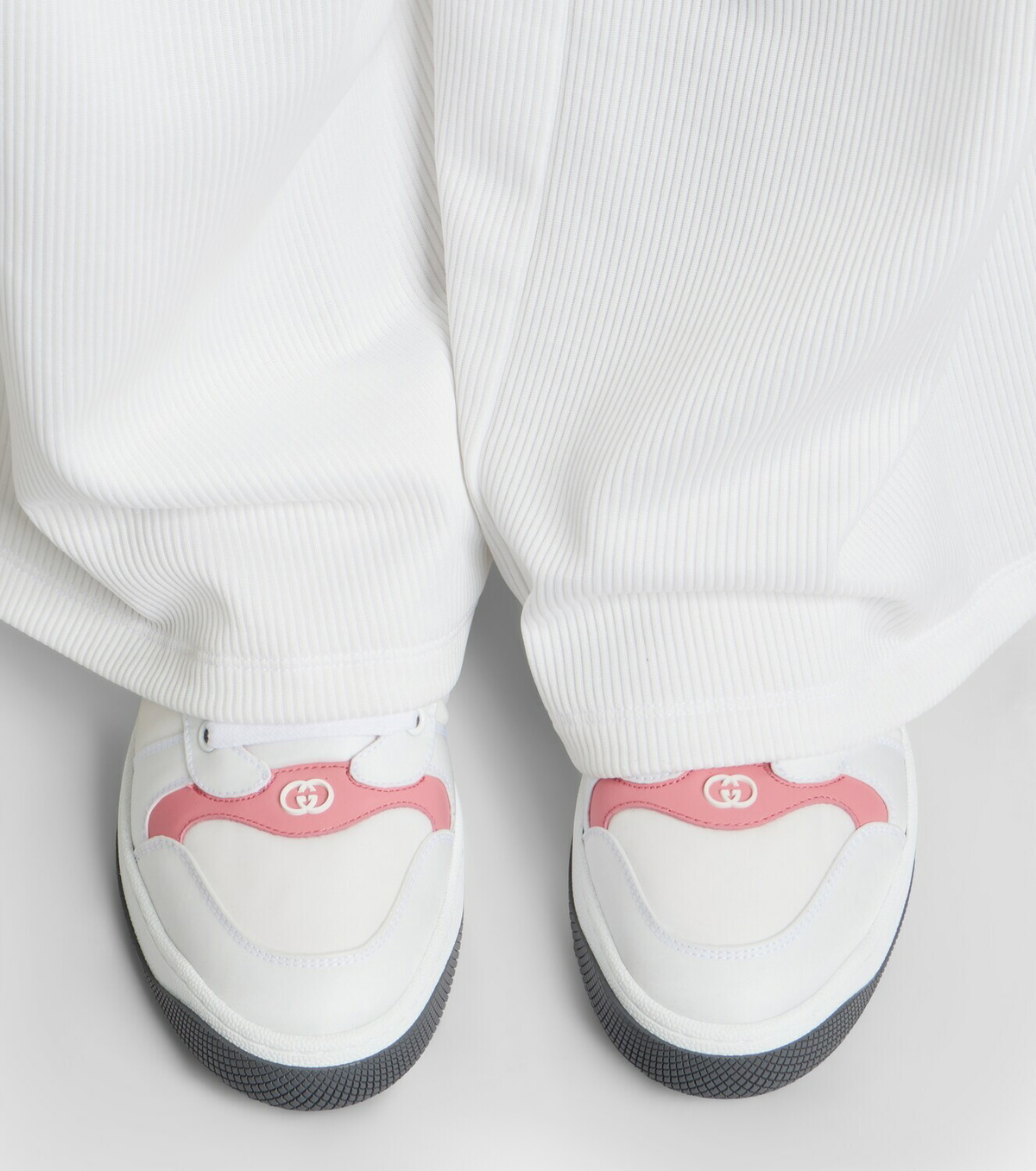 Gucci Screener leather-trimmed sneakers