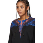 Marcelo Burlon County of Milan Black and Pink Wings Long Sleeve T-Shirt