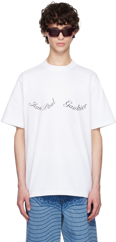 Photo: Jean Paul Gaultier White 'The Large Jean Paul Gaultier' T-Shirt