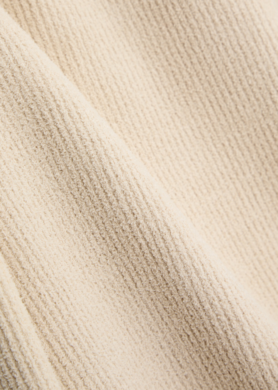 NN07 Danny Rib-knit Sweatshirt Ecru