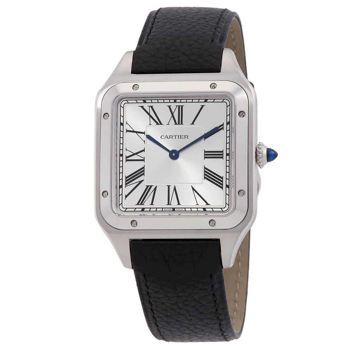 Cartier Santos Dumont XL Model Hand Wind Silver Dial Mens Watch WSSA0044