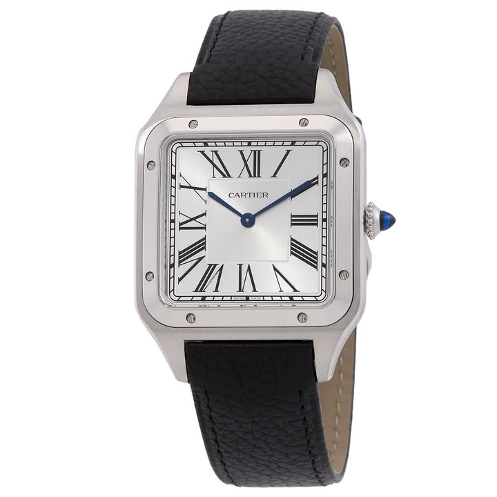 Photo: Cartier Santos Dumont XL Model Hand Wind Silver Dial Mens Watch WSSA0044