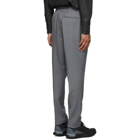 Z Zegna Grey Formal Banded Drawstring Trousers