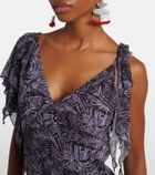 Isabel Marant Tylena printed silk georgette ruffled midi dress