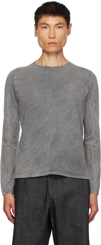 Photo: Gabriela Coll Garments Gray No.87 Long Sleeve T-Shirt