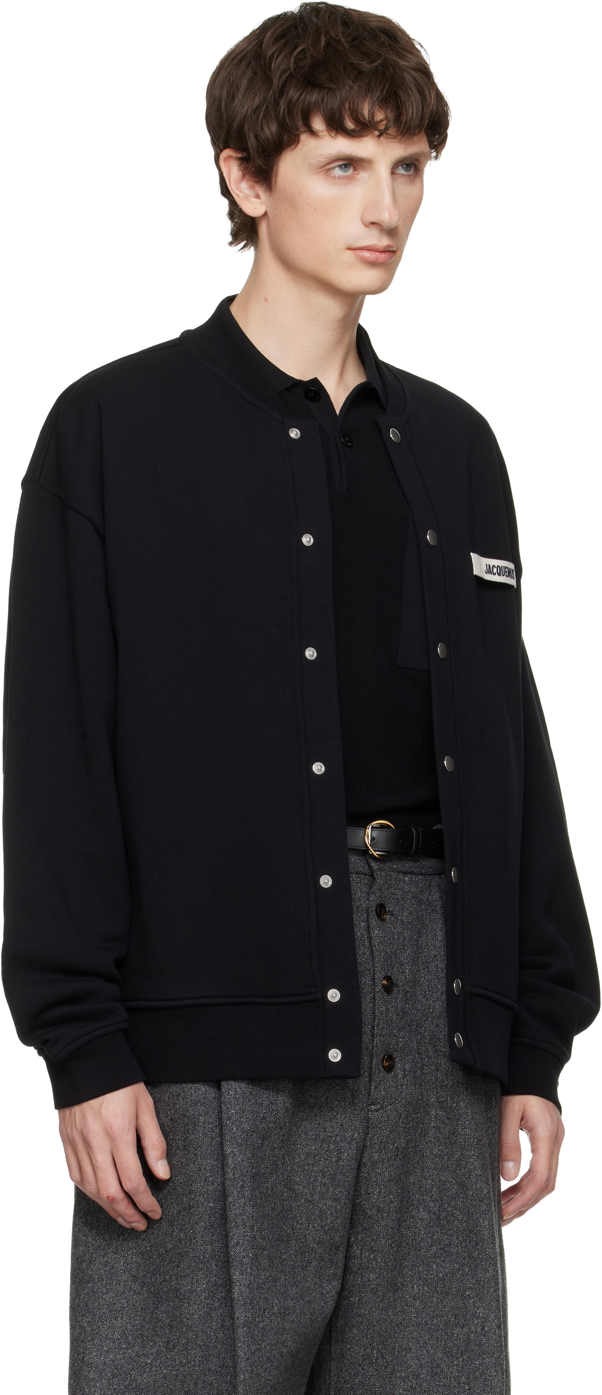 JACQUEMUS Black 'The Gros Grain' Cardigan Jacquemus