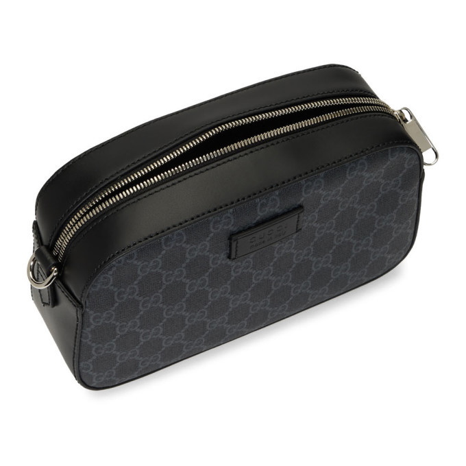 Gucci GG Supreme Canvas Camera Bag in Black for Men