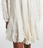 Isabel Marant Zame embroidered cotton and silk minidress