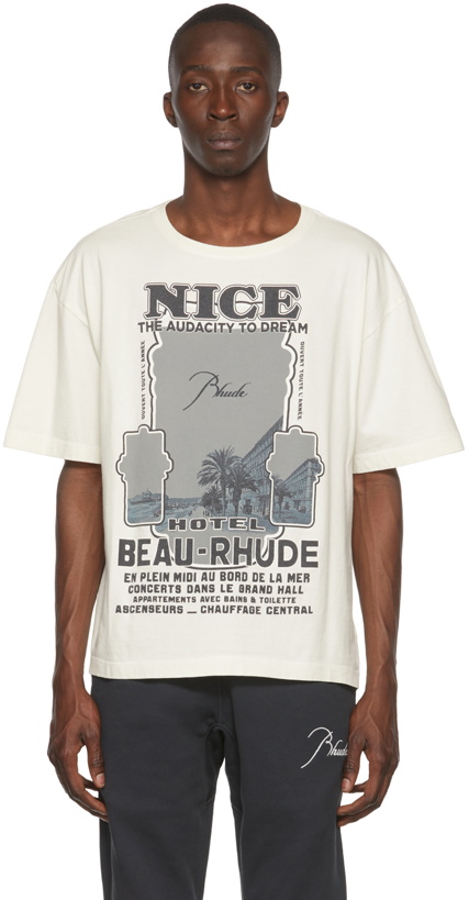 Photo: Rhude Beige Cotton T-Shirt