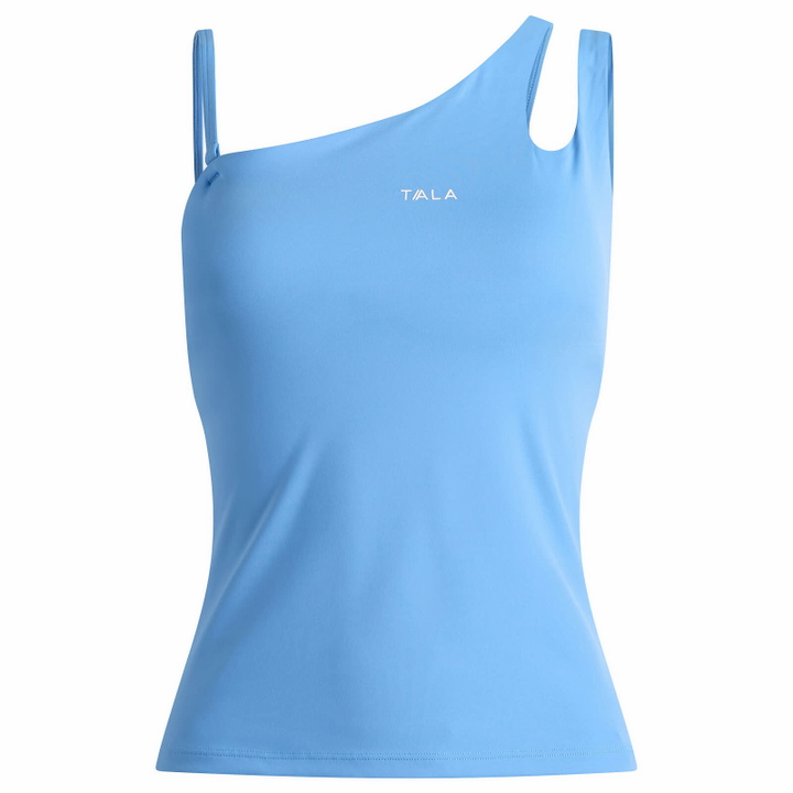 Photo: TALA Women's Skinluxe Asymmetrical Vest in Sky Blue