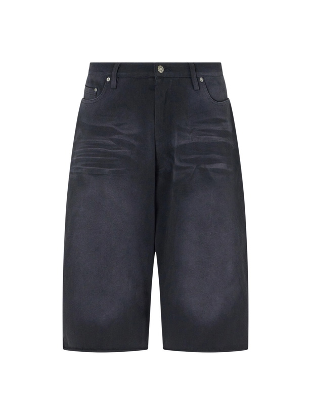 Photo: 424 - Big Daddy Straight-Leg Cotton-Jersey Shorts - Black