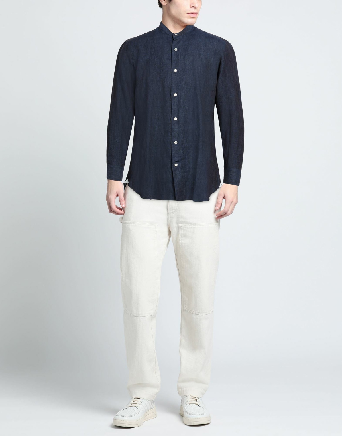 De Petrillo Mens Shirt Midnight in Blue