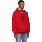 Palm Angels Red Logo Hoodie