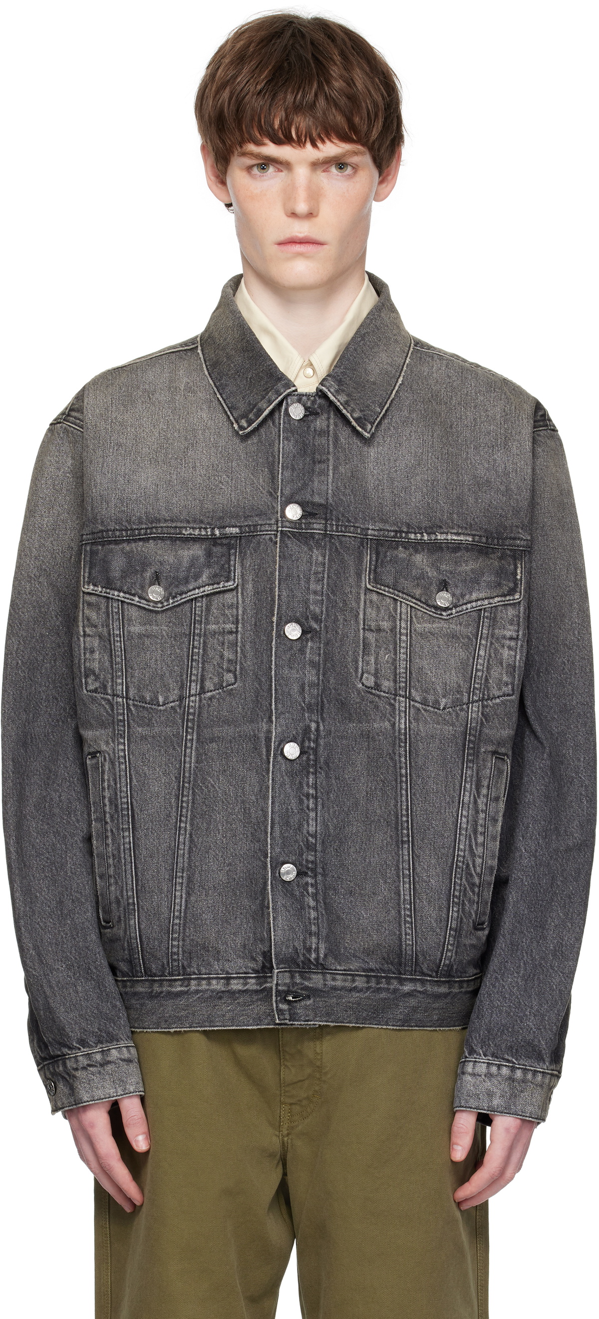 HOPE Gray Boxy Denim Jacket