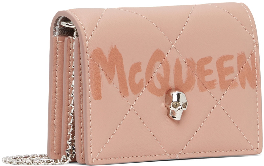 ALEXANDER MCQUEEN - Skull Leather Card Holder On Chain