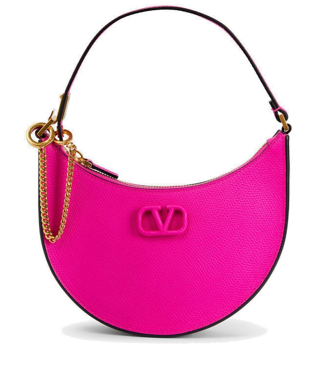 Valentino Garavani Women Caramel Leather Vlogo Signature Shoulder Bag