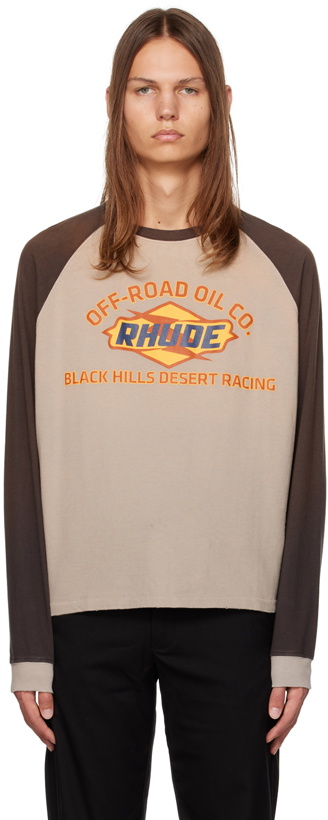Photo: Rhude Gray 'Hills' Long Sleeve T-Shirt