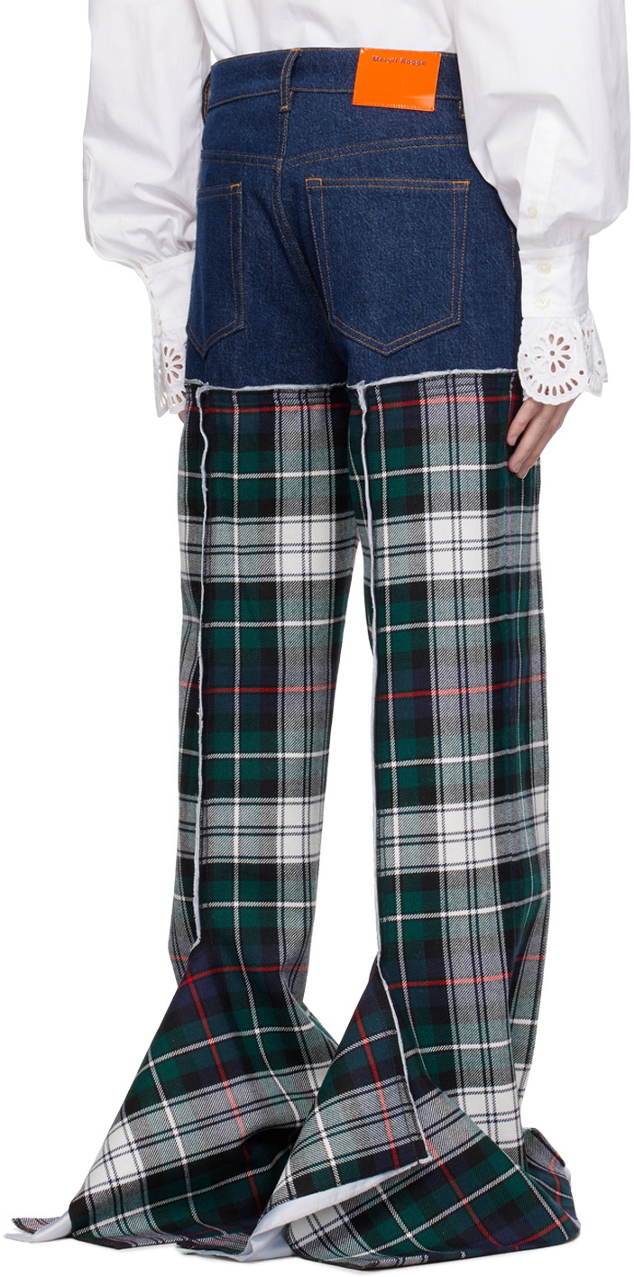 Meryll Rogge Blue Tartan Jeans