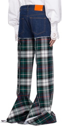 Meryll Rogge Blue Tartan Jeans