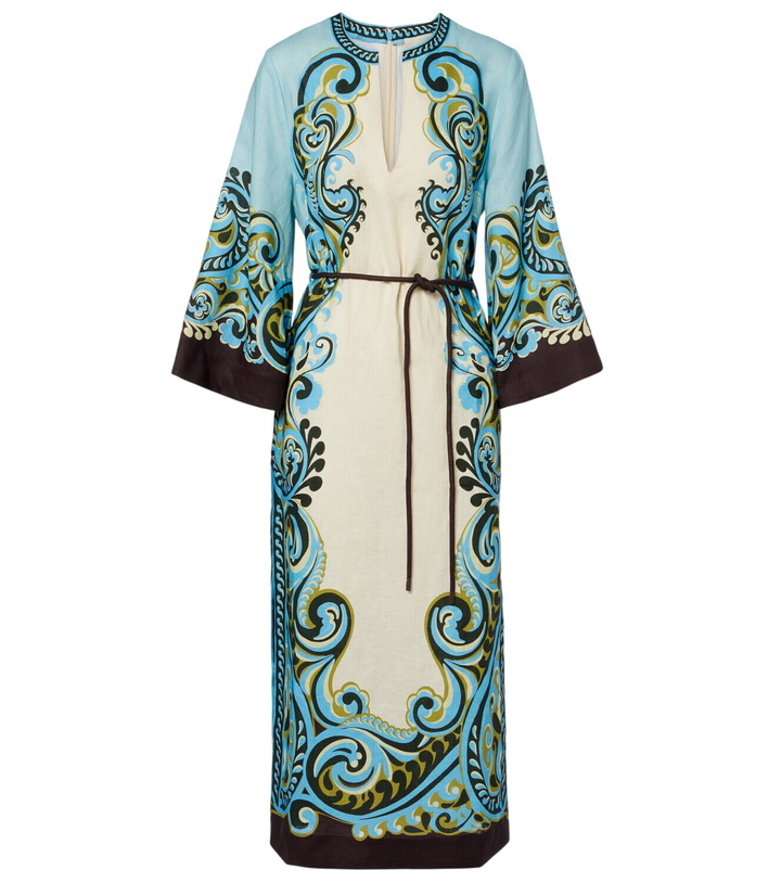 Photo: Alémais Natalia printed linen midi dress