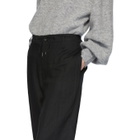 Fumito Ganryu Black Drawstring Linen Trousers