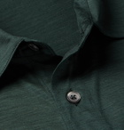 Caruso - Mélange Wool-Jersey Shirt - Green