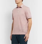 Ermenegildo Zegna - Slub Linen Polo Shirt - Pink