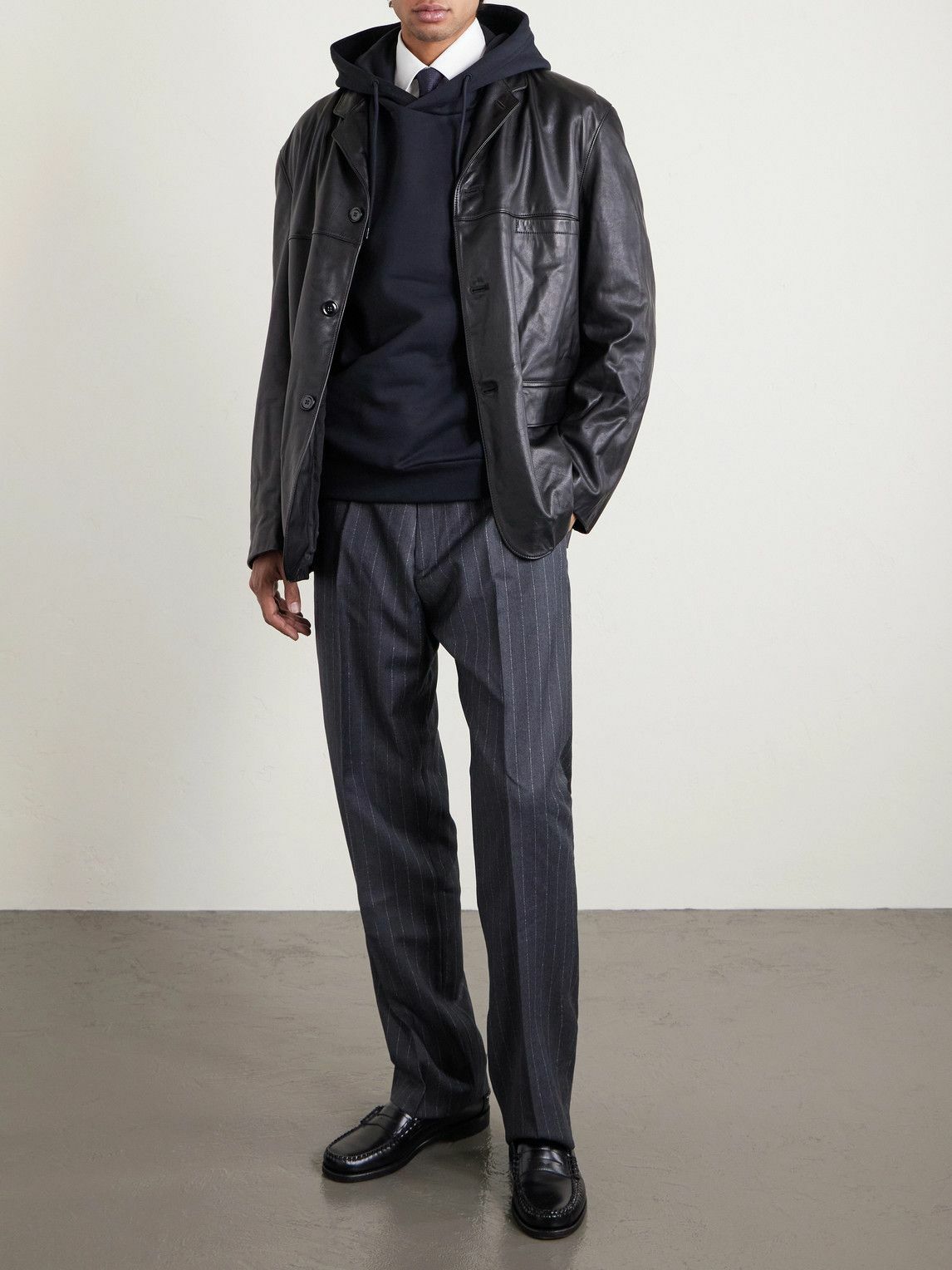 A.P.C. - Standard Rue Madame Logo-Embroidered Organic Cotton-Jersey Hoodie - Black