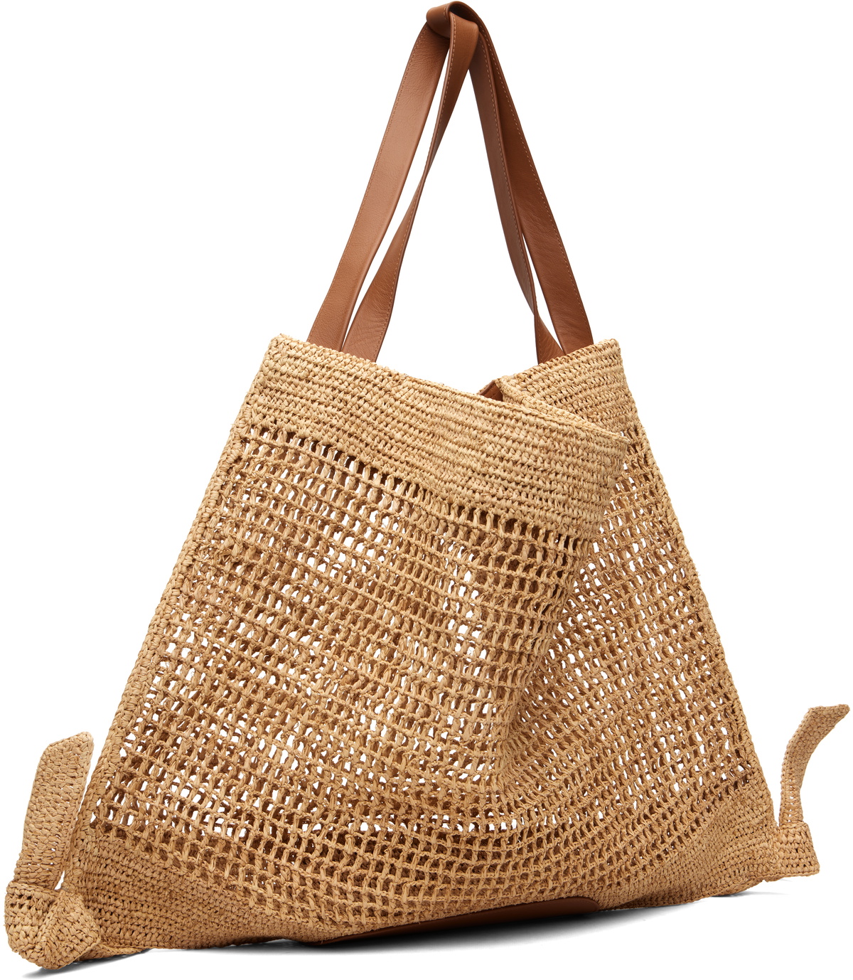 HEREU Beige Cador Raffia Mesh Tote