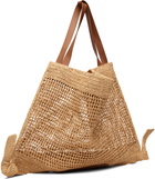 HEREU Beige Cador Raffia Mesh Tote