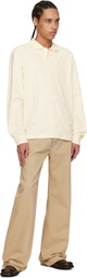 Soulland Off-White Robert Plush Long Sleeve Polo