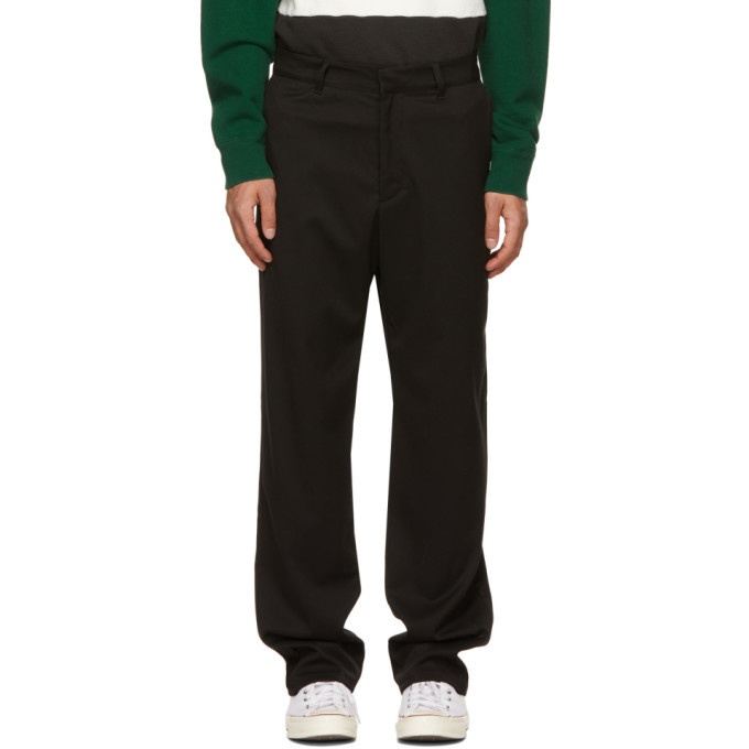 Photo: Noon Goons Black Twill Ahmed Trousers